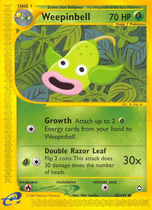 Weepinbell 65/147 Reverse Uncommon - MissingNo.