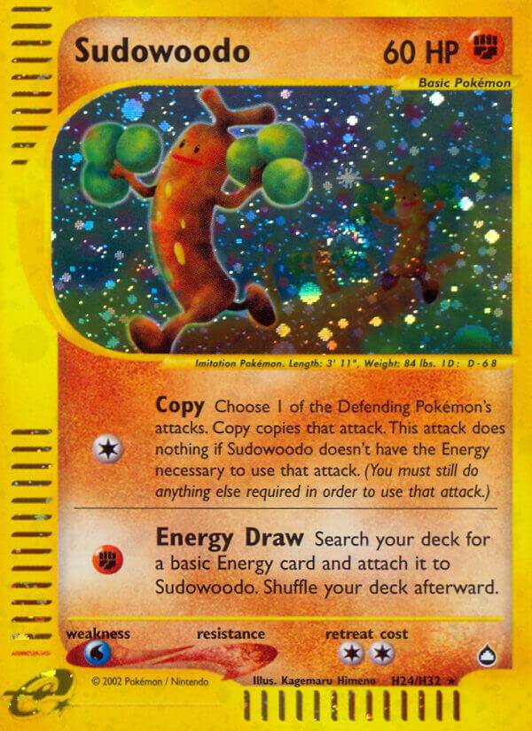 Sudowoodo H24/H32 Holo Rare - MissingNo.