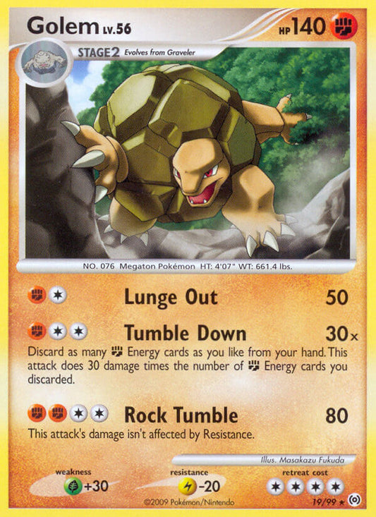 Golem 19/99 Reverse Rare - MissingNo.