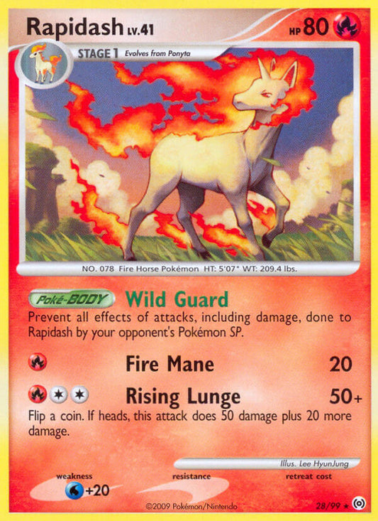 Rapidash 28/99 Reverse Rare - MissingNo.