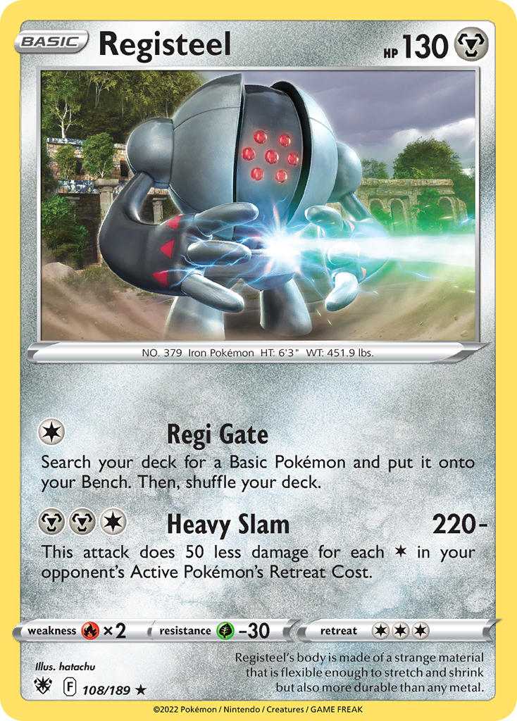 Registeel 108/189 Reverse Rare