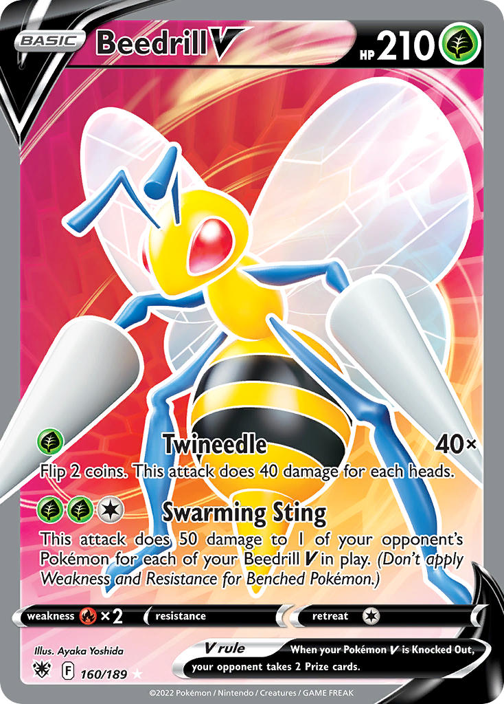 Beedrill V 160/189 Holo Ultra Rare V