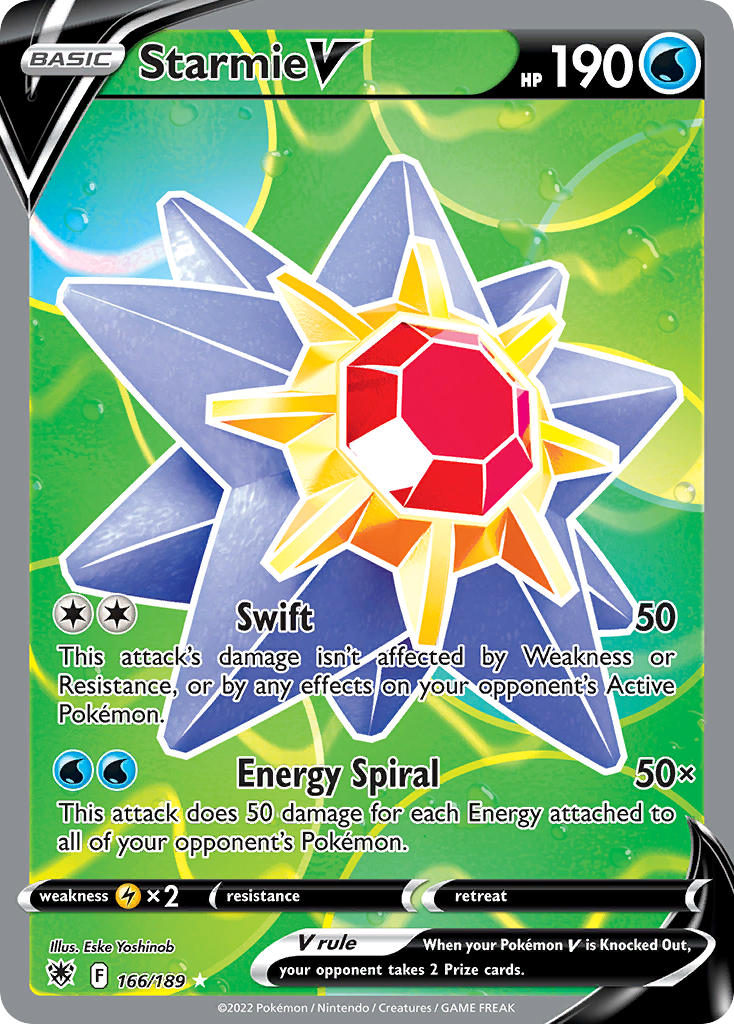 Starmie V 166/189 Holo Ultra Rare V