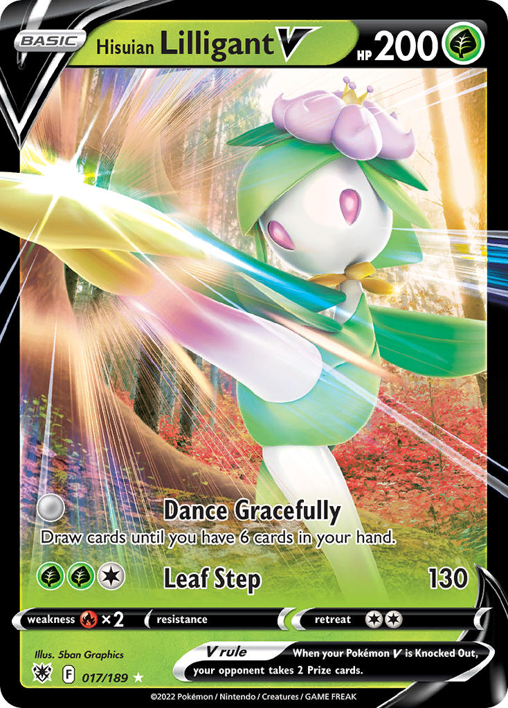 Hisuian Lilligant V 17/189 Holo Rare V