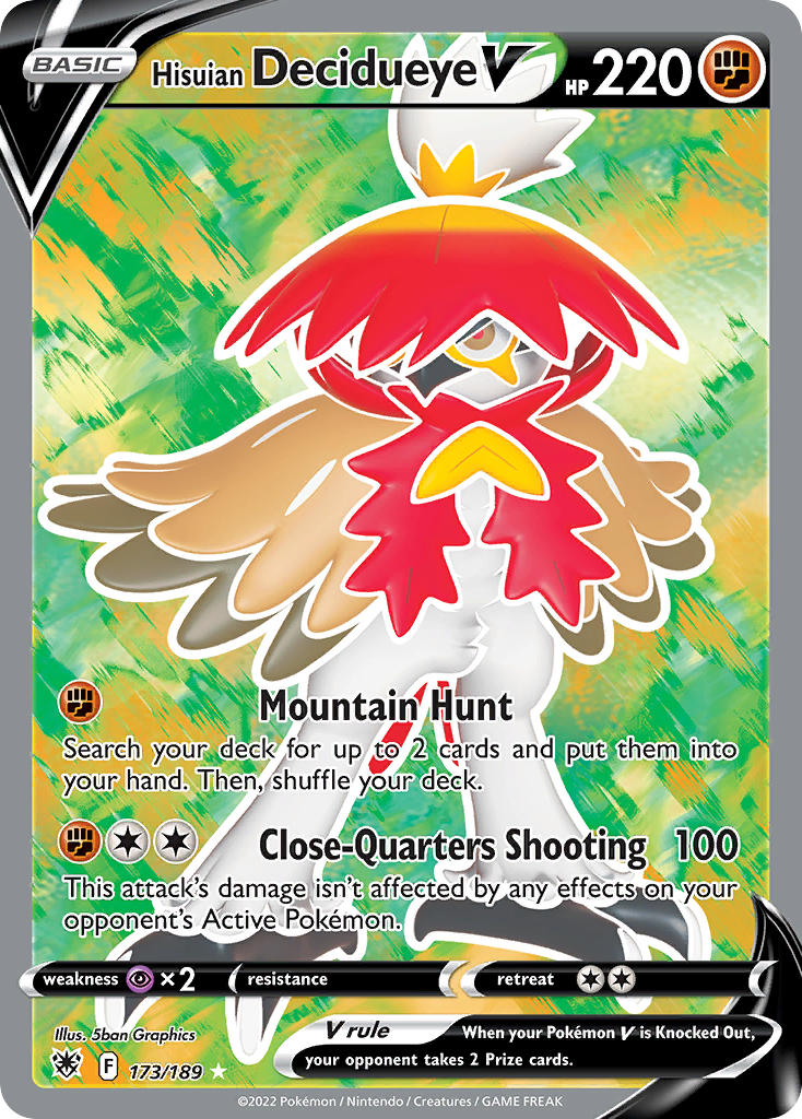 Hisuian Decidueye V 173/189 Holo Ultra Rare V