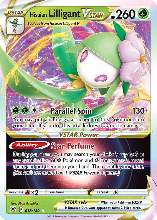 Hisuian Lilligant VSTAR 18/189 Holo Rare VSTAR