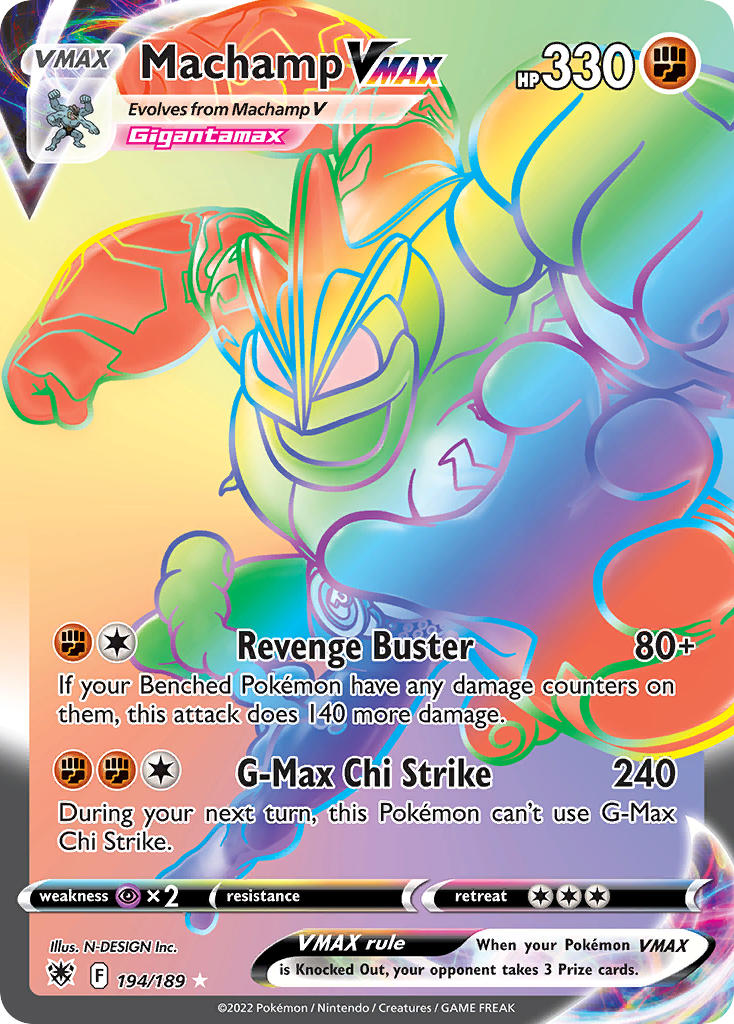 Machamp VMAX 194/189 Rainbow Secret Rare VSTAR