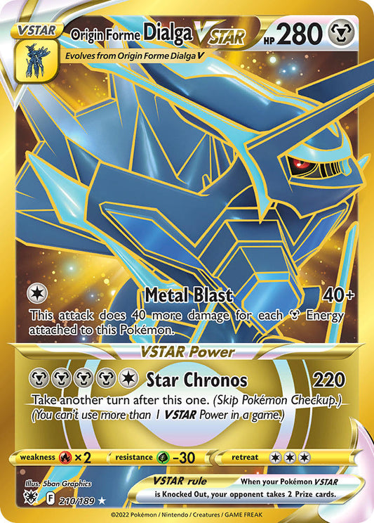 Origin Forme Dialga VSTAR 210/189 Gold Secret Rare VSTAR
