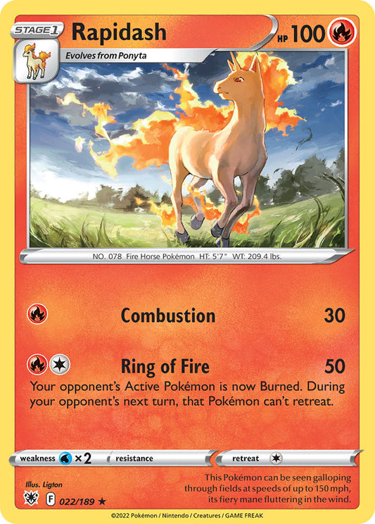 Rapidash 22/189 Non-Holo Rare