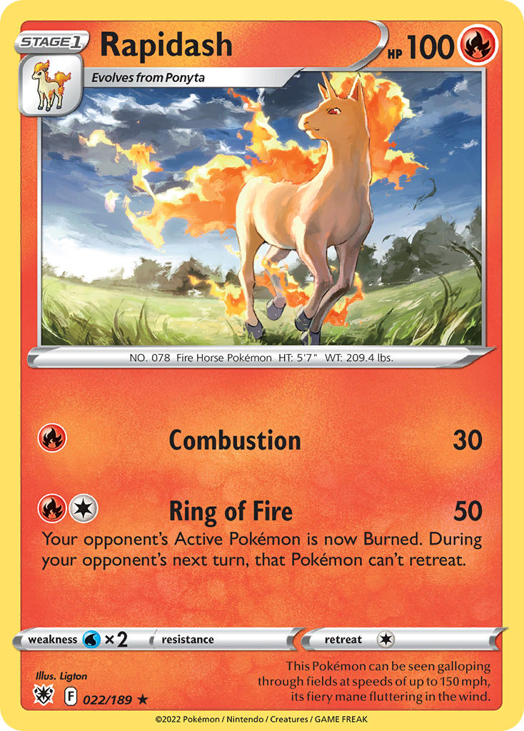 Rapidash 22/189 Reverse Rare