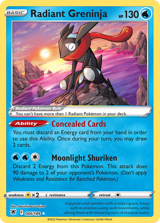 Radiant Greninja 46/189 Holo Play! Pokémon Stamp Prize Pack Series 3 Exclusive