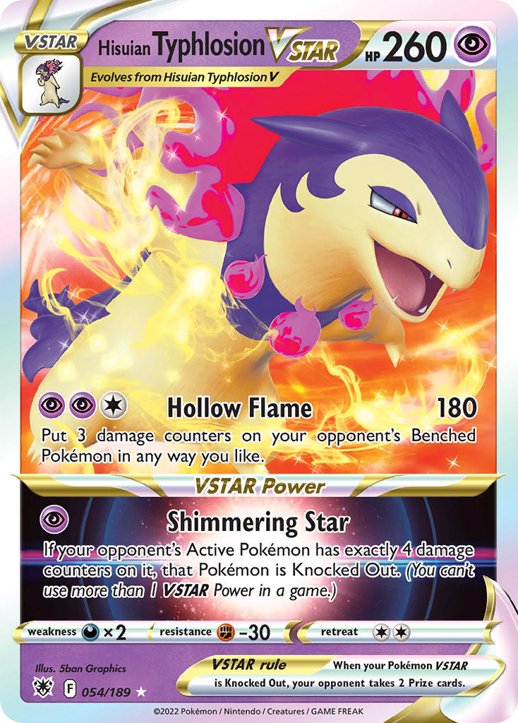 Hisuian Typhlosion VSTAR 54/189 Holo Rare VSTAR