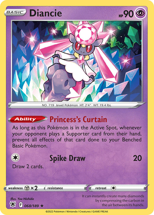 Diancie 68/189 Non-Holo Play! Pokémon Stamp Prize Pack Series 3 Exclusive
