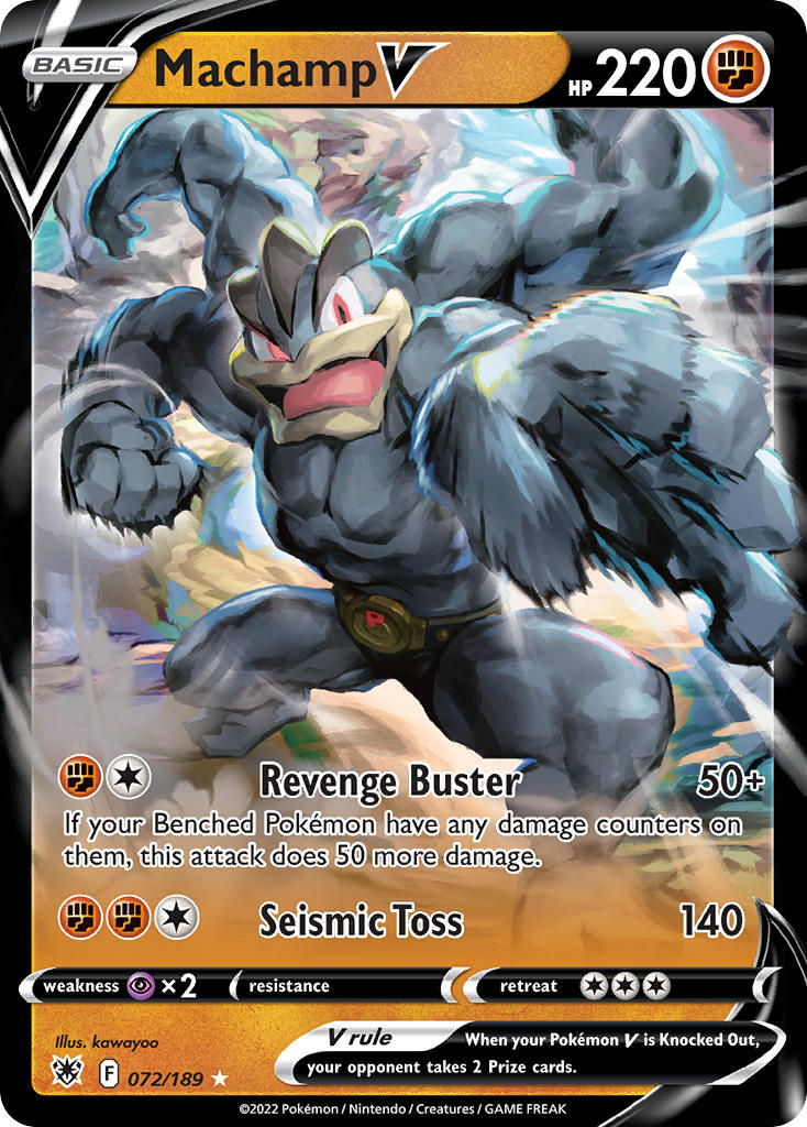 Machamp V 72/189 Holo Rare V