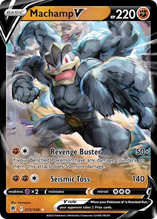 Machamp V 72/189 Holo Rare V