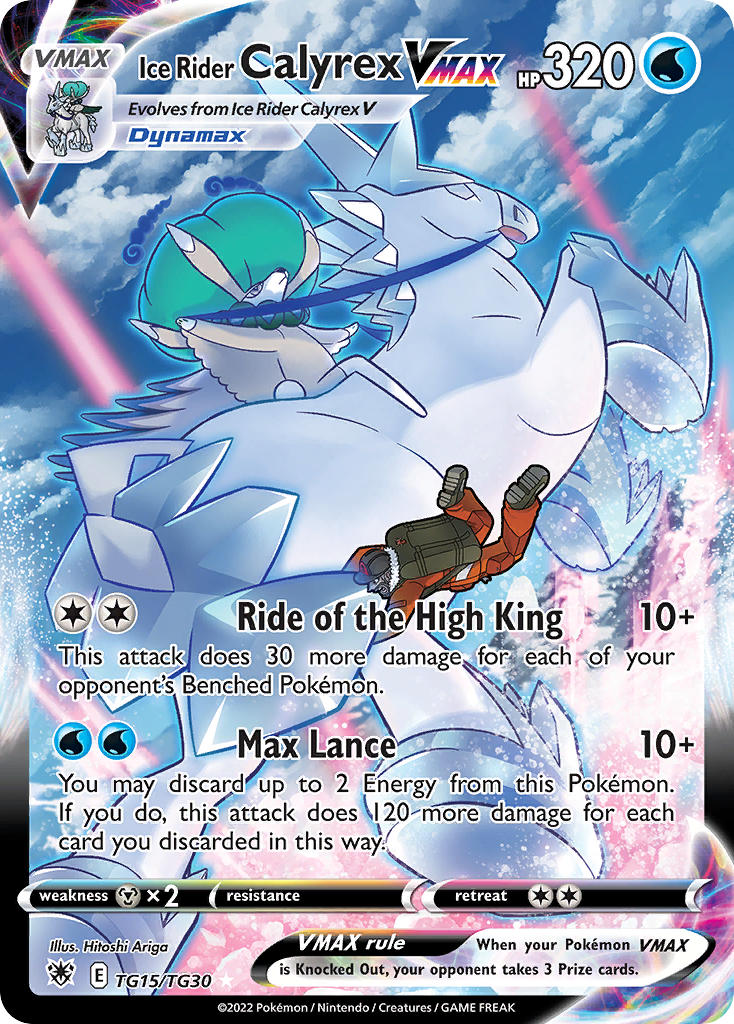 Ice Rider Calyrex VMAX TG15/TG30 Holo Rare VMAX