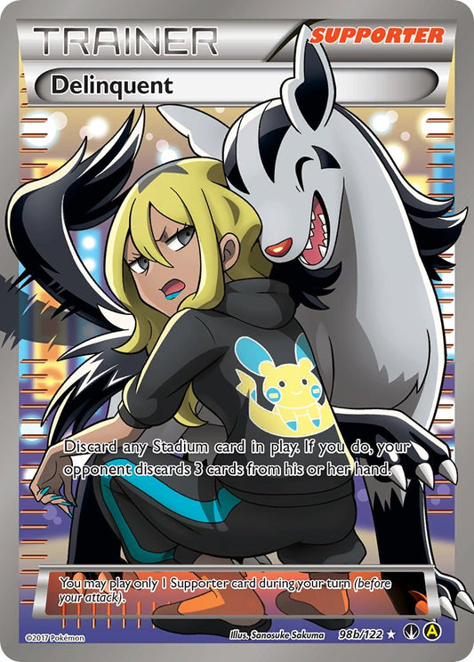Delinquent 98b/122 Yellow A Alternate art Premium Trainer's XY Collection Exclusive - MissingNo.