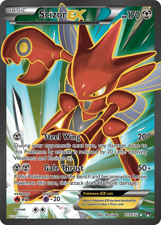 Scizor EX 119/122 Holo Ultra Rare EX - MissingNo.