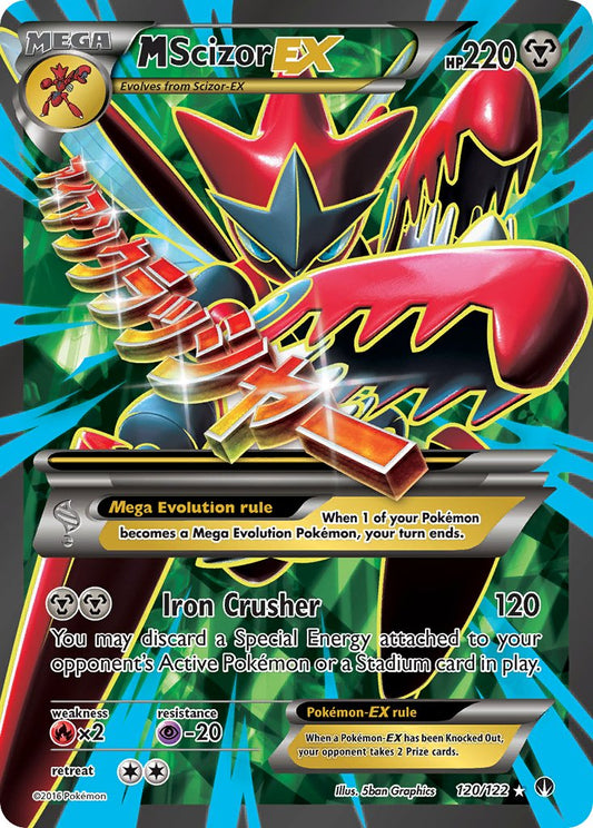 M Scizor EX 120/122 Holo Ultra Rare Mega EX - MissingNo.