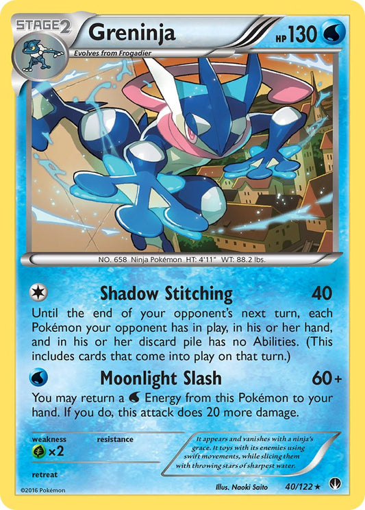 Greninja 40/122 1st Place Reverse Holo Pokémon League League Challenge Promo - MissingNo.