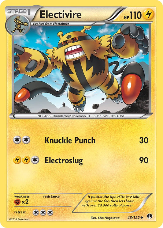 Electivire 43/122 Reverse Uncommon - MissingNo.