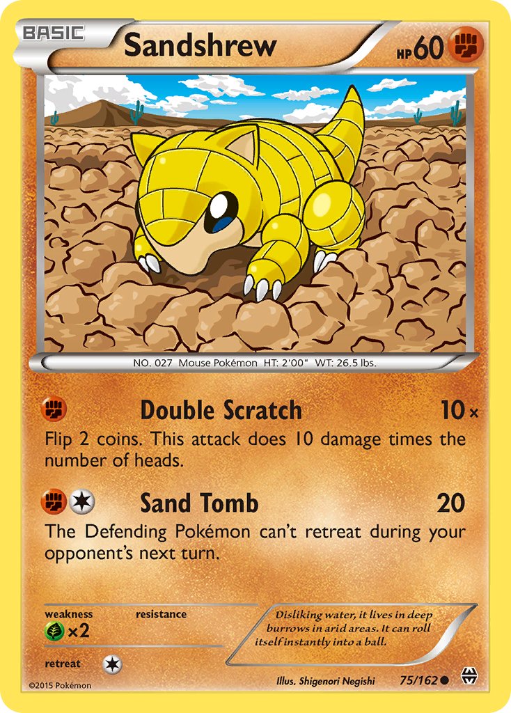 Sandshrew 75/162 Reverse Common - MissingNo.