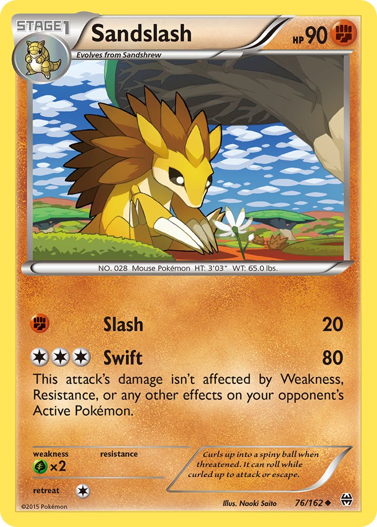Sandslash 76/162 Reverse Uncommon - MissingNo.