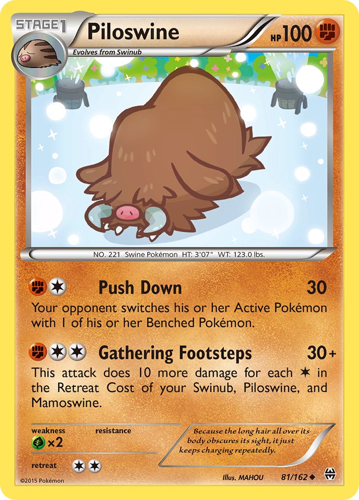 Piloswine 81/162 Reverse Uncommon - MissingNo.
