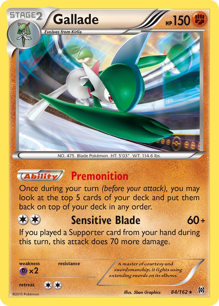 Gallade 84/162 Reverse Rare - MissingNo.