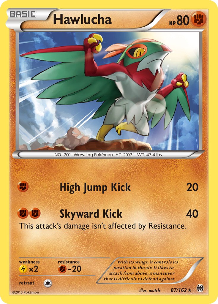 Hawlucha 87/162 Reverse Rare - MissingNo.