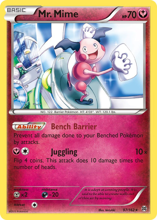 Mr. Mime 97/162 Reverse Rare - MissingNo.