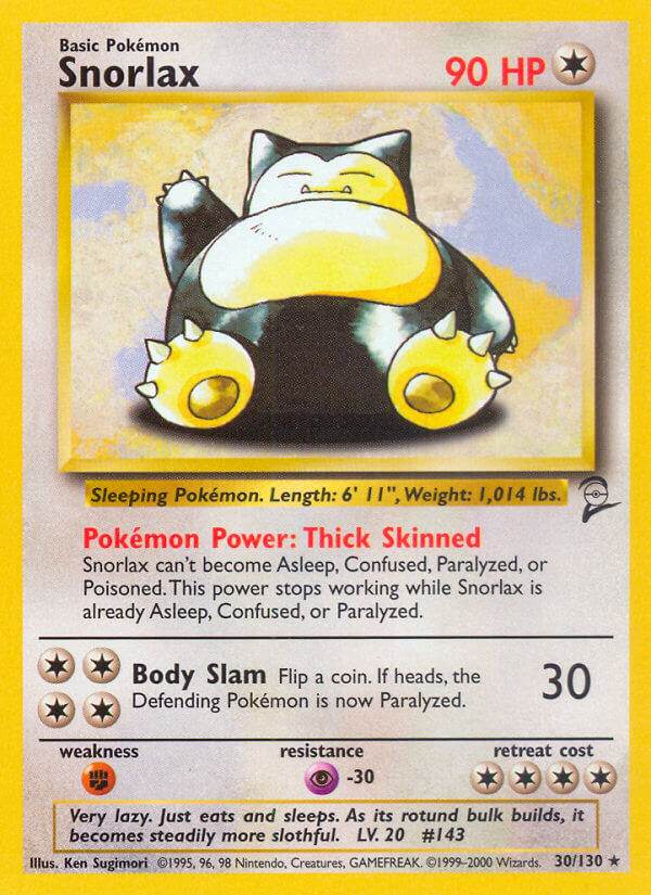 Snorlax 30/130 Non-Holo Rare - MissingNo.