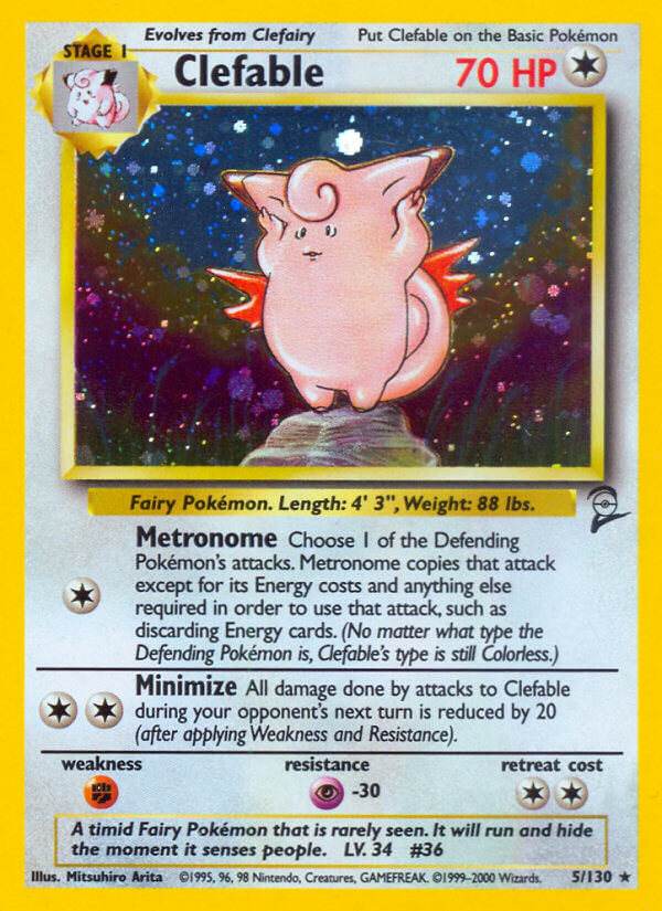 Clefable 5/130 Holo Rare - MissingNo.