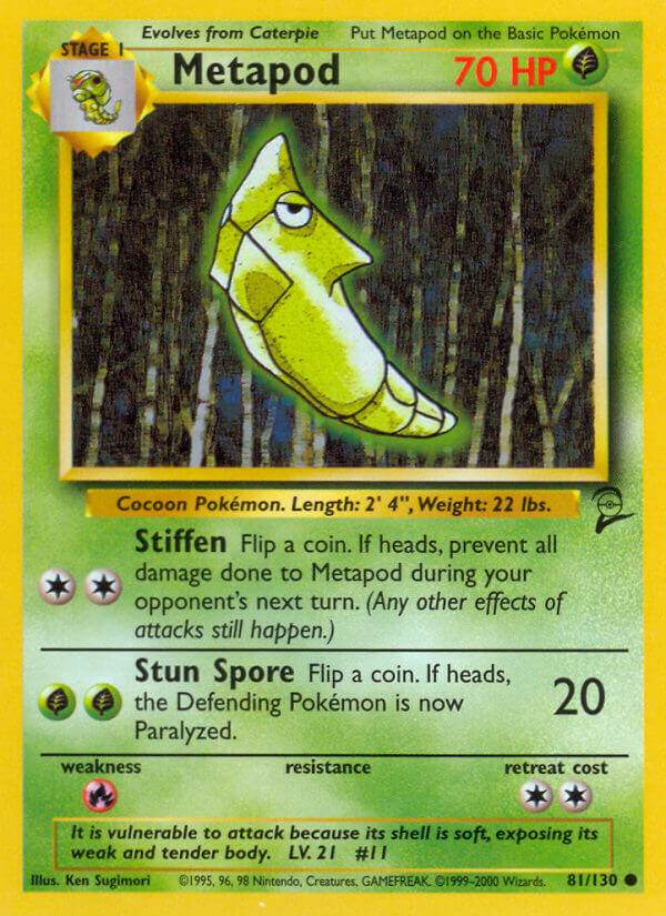 Metapod 81/130 Common - MissingNo.