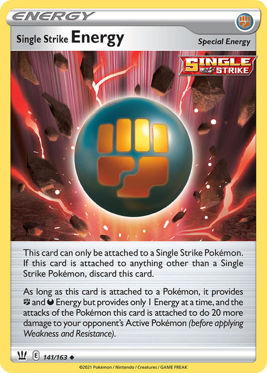 Single Strike Energy 141/163 Non-Holo Play! Pokémon Stamp Prize Pack Series 1 & Prize Pack Series 2 Exclusive