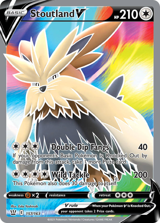 Stoutland V 157/163 Holo Ultra Rare V