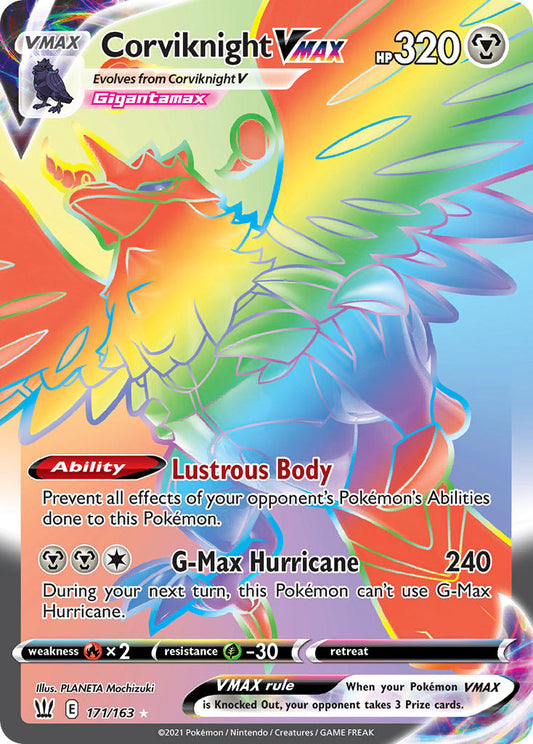 Corviknight VMAX 171/163 Rainbow Secret Rare VMAX