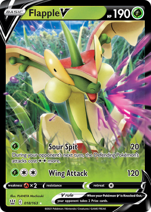 Flapple V 18/163 Holo Rare V