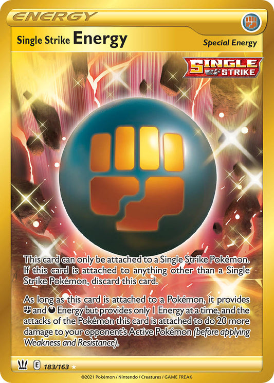 Single Strike Energy 183/163 Gold Secret Rare