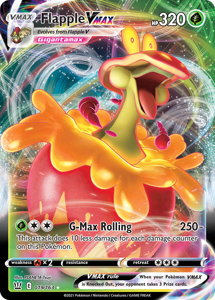 Flapple VMAX 19/163 Holo Rare VMAX