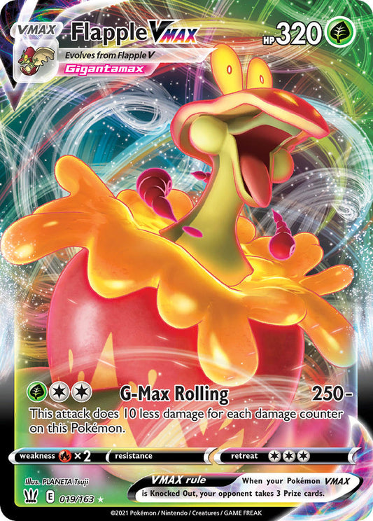 Flapple VMAX 19/163 Holo Rare VMAX
