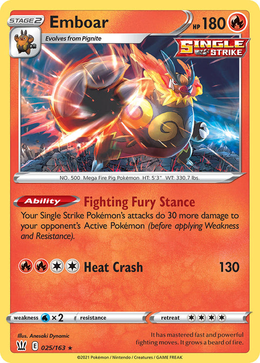 Emboar 25/163 Reverse Rare