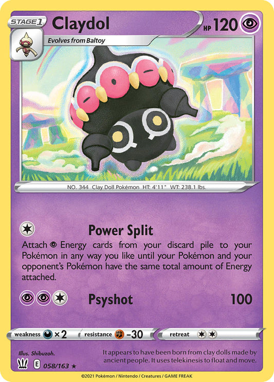Claydol 58/163 Reverse Rare