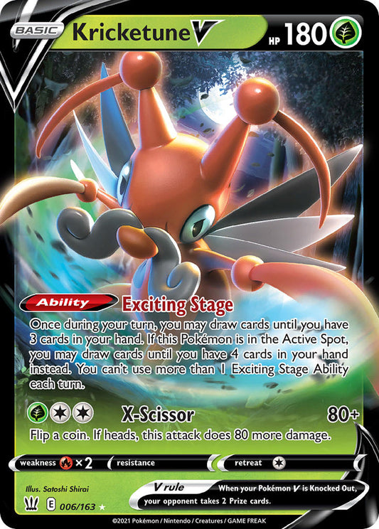 Kricketune V 6/163 Holo Rare V