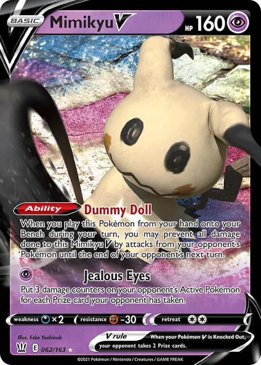 Mimikyu V 62/163 Holo Rare V