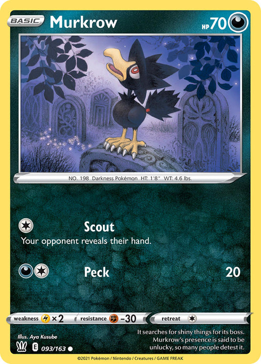 Murkrow 93/163 Pikachu Jack-o'-Lantern Stamp Trick or Trade BOOster Bundle 2022 Exclusive
