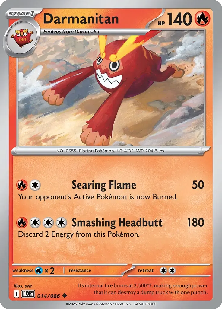 Darmanitan 014/086 Poké Ball Holo Uncommon