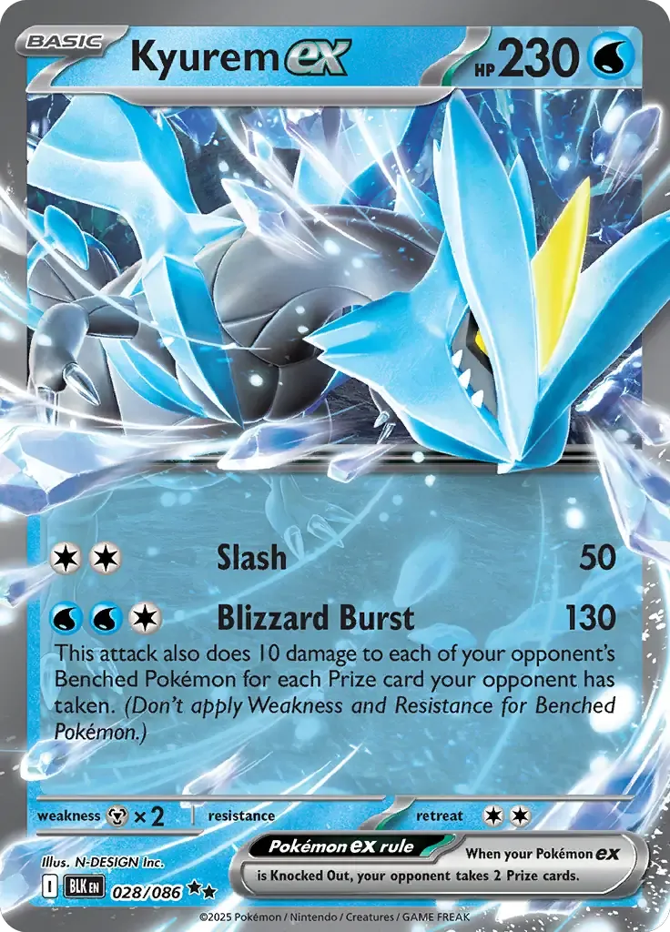 Kyurem ex 028/086 Double Rare ex