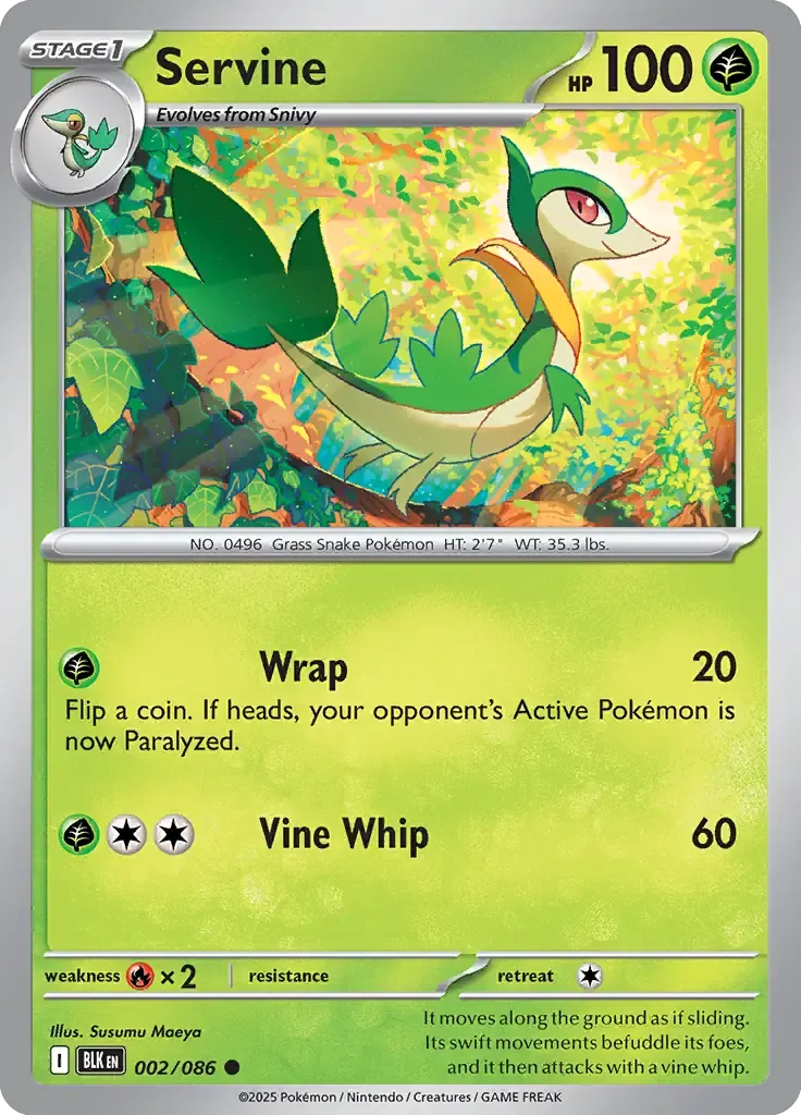 Servine 002/086 Poké Ball Holo Common