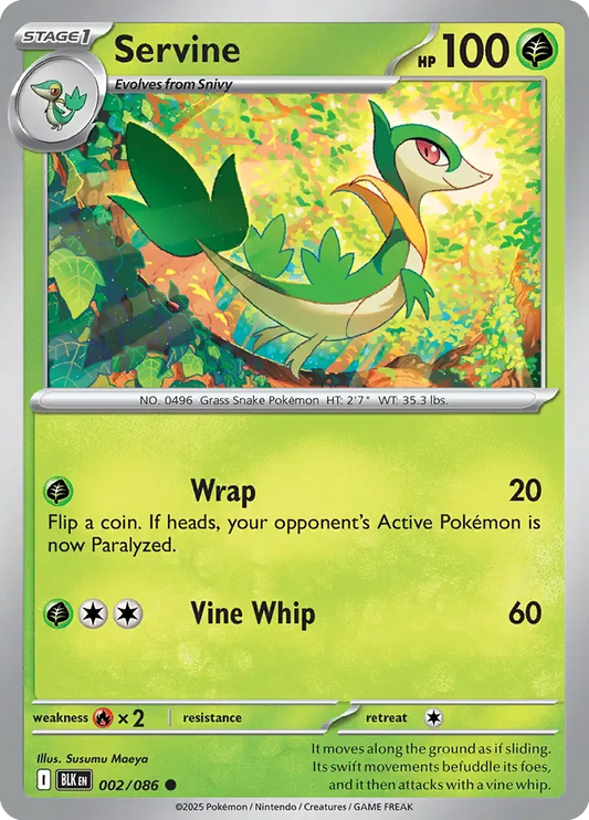 Servine 002/086 Poké Ball Holo Common